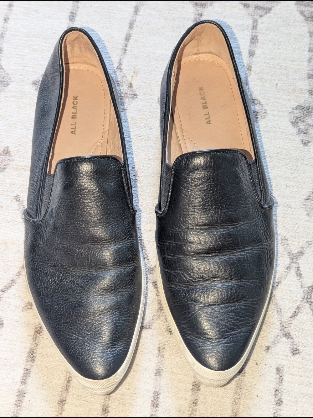 All Black Women's Black Slip-On Sneakers 39.5 - 89